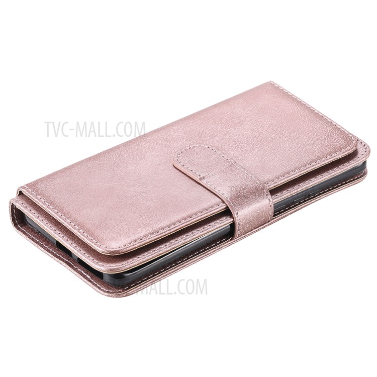 Multi-function 10 Card Slots Case for Huawei Mate 40 Wallet Leather Cover - Rose Gold-11