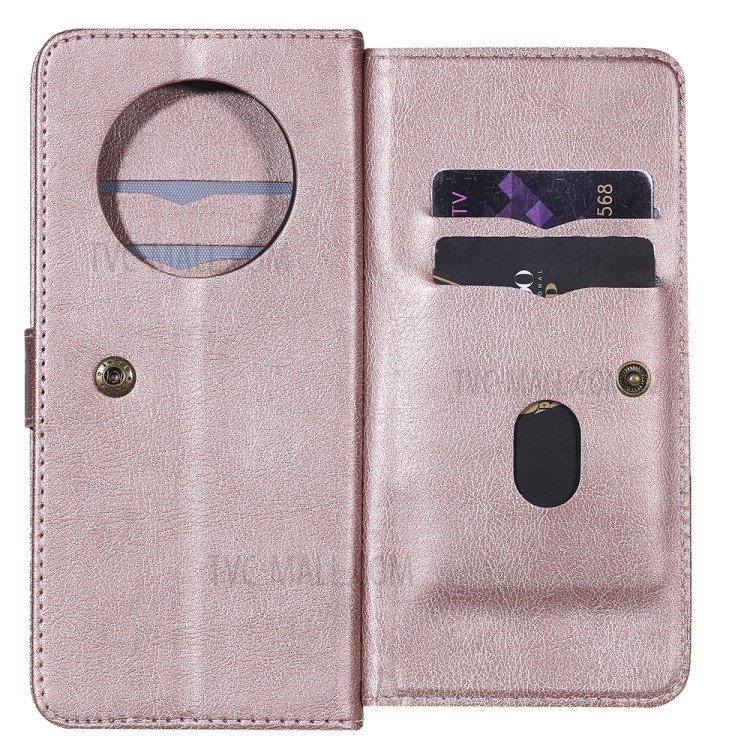 Multi-function 10 Card Slots Case for Huawei Mate 40 Wallet Leather Cover - Rose Gold-6