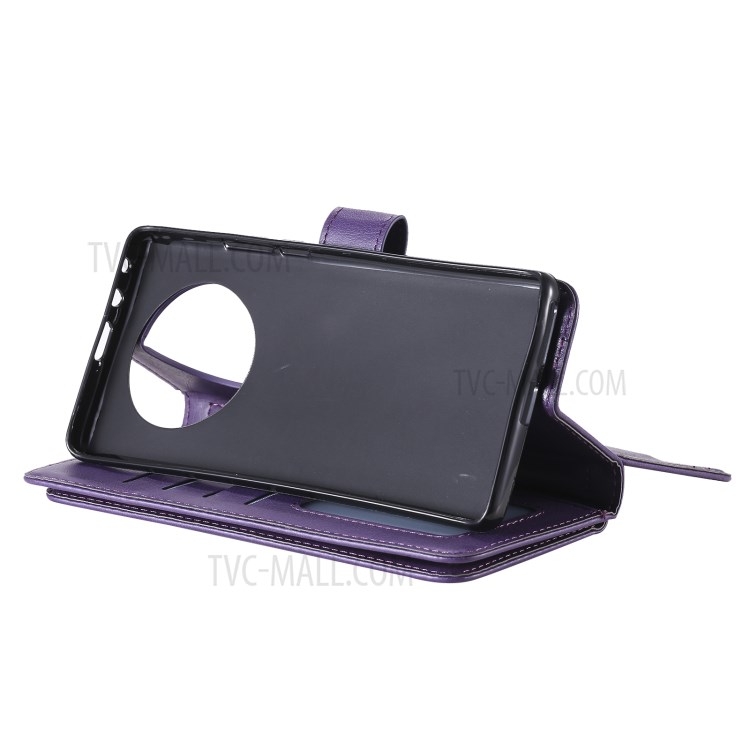 Multi-function 10 Card Slots Case for Huawei Mate 40 Wallet Leather Cover - Purple-10