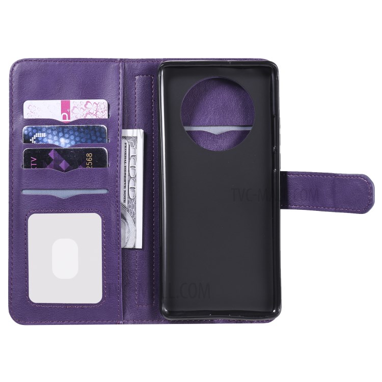 Multi-function 10 Card Slots Case for Huawei Mate 40 Wallet Leather Cover - Purple-5