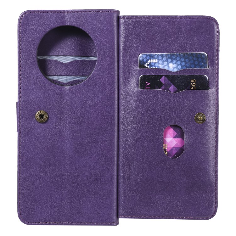 Multi-function 10 Card Slots Case for Huawei Mate 40 Wallet Leather Cover - Purple-6