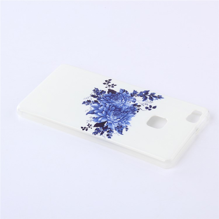 IMD TPU Gel Back Case for Huawei P9 Lite/G9 Lite - Blue Flower-3