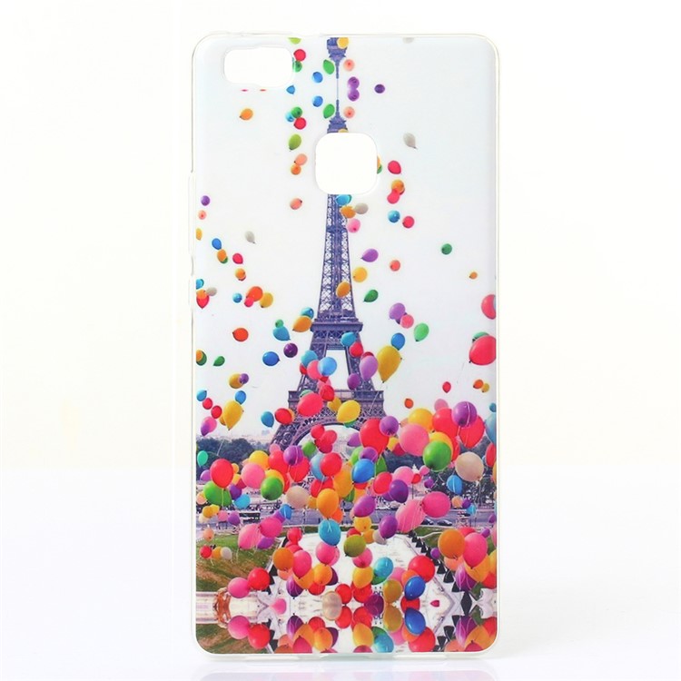 IMD TPU Gel Back Shell for Huawei P9 Lite/G9 Lite - Balloon and Eiffel Towel-1