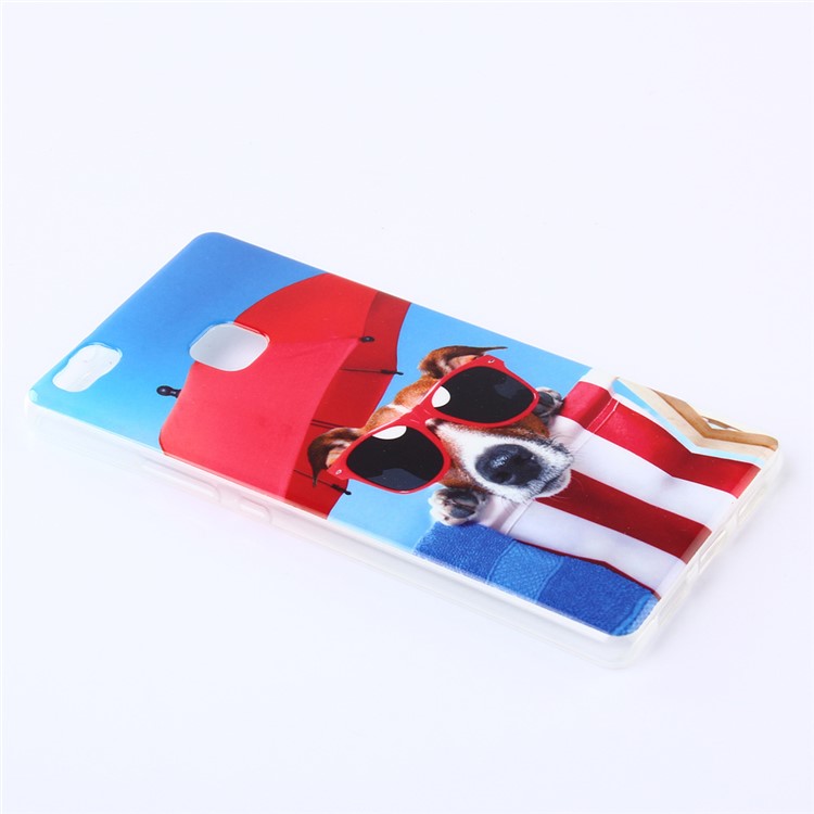 IMD TPU Gel Back Case for Huawei P9 Lite/G9 Lite - Dog Enjoying Sunshine-2