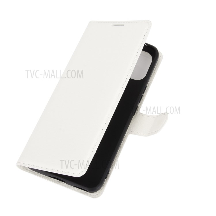 Litchi Skin Wallet Style Case with Stand Leather Protector Shell for Huawei nova 8 SE - White-6