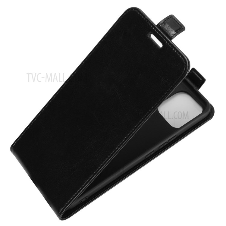 Vertical Flip Crazy Horse Texture with Card Holder Leather Cover for Huawei Nova 8 SE - Black-4