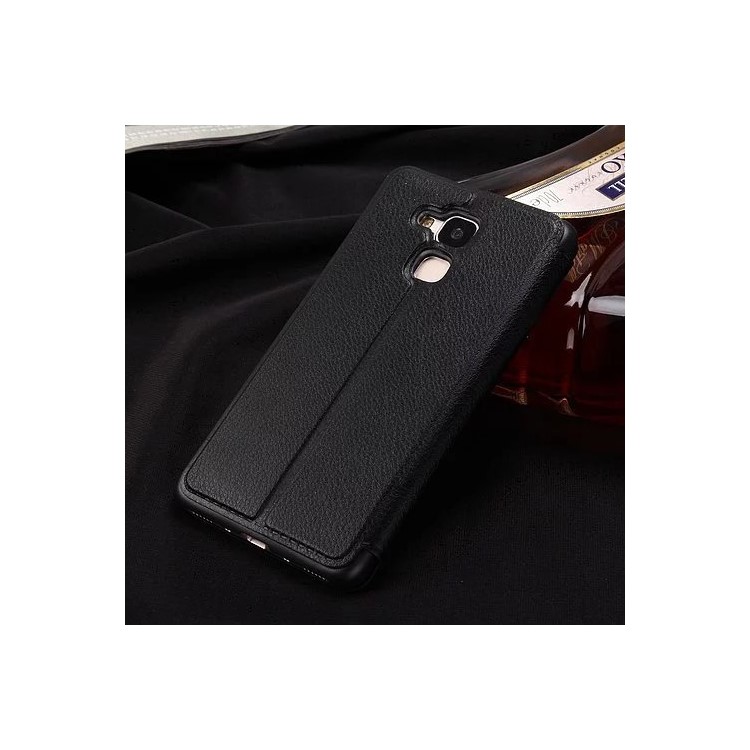 Slim Leather View Window Case for Huawei Honor 5c / GT3 - Black-2