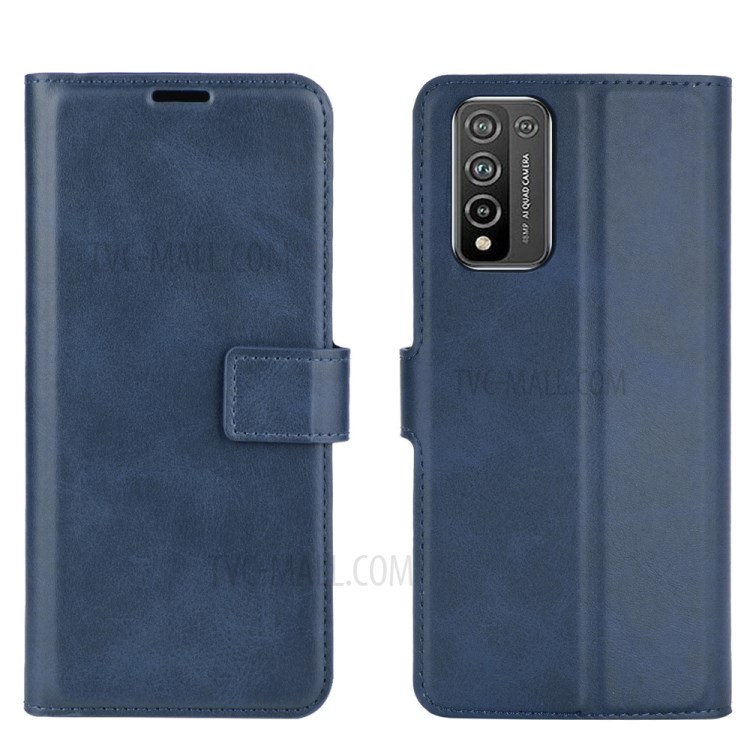 Wallet Stand PU Leather Flip Cover for Honor 10X Lite Protective Case - Blue-6