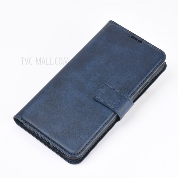 Wallet Stand PU Leather Flip Cover for Honor 10X Lite Protective Case - Blue-7