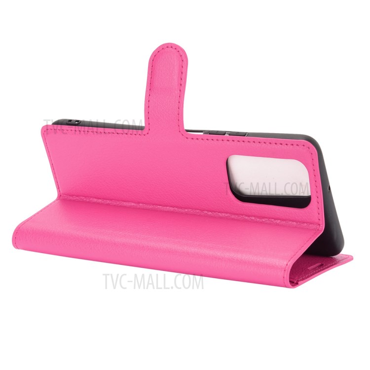 Litchi Grain Wallet Style Case for Honor 10X Lite Stand Leather Protector Shell - Rose-4