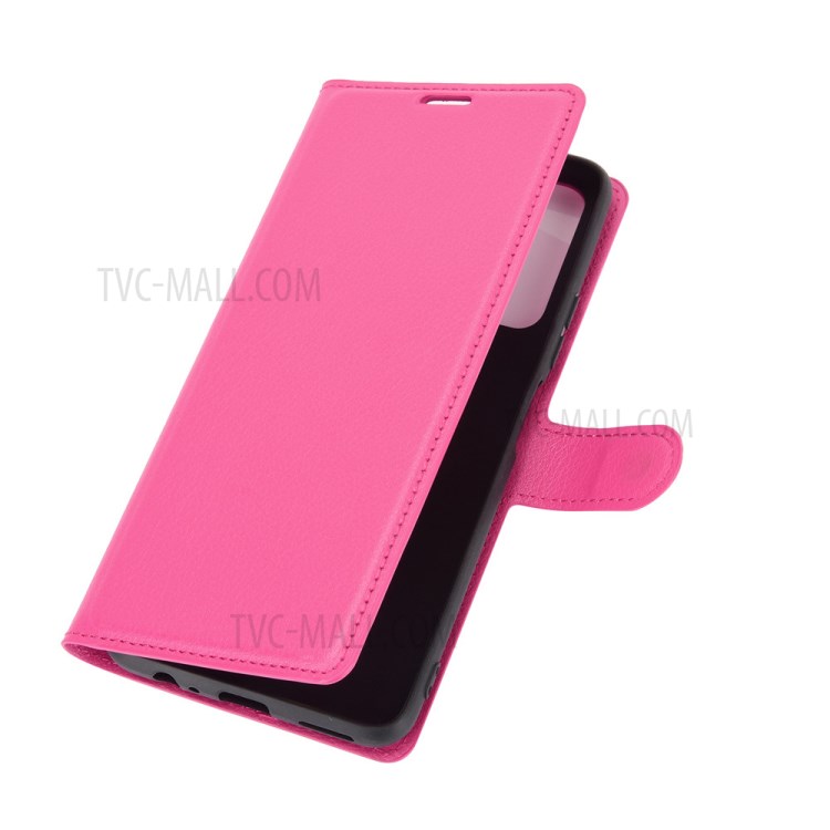 Litchi Grain Wallet Style Case for Honor 10X Lite Stand Leather Protector Shell - Rose-6