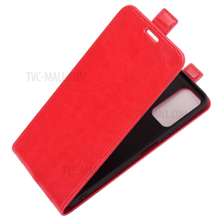 Vertical Flip Crazy Horse Texture Protector for Honor 10X Lite Card Holder Leather Cover - Red-4