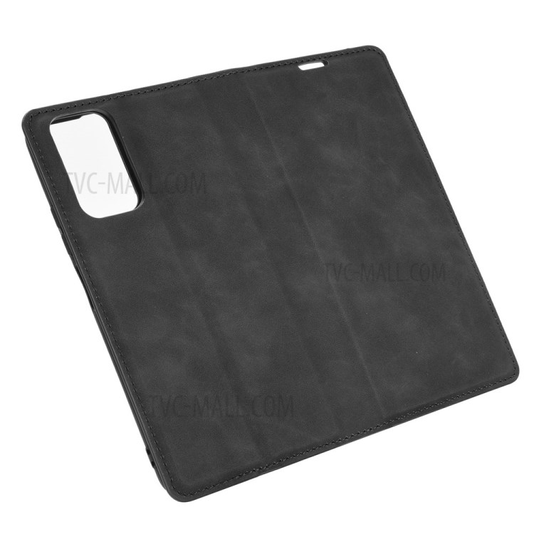 Skin-Touch Leather Flip Shell for Honor 10X Lite Wallet Stand Phone Case - Black-5