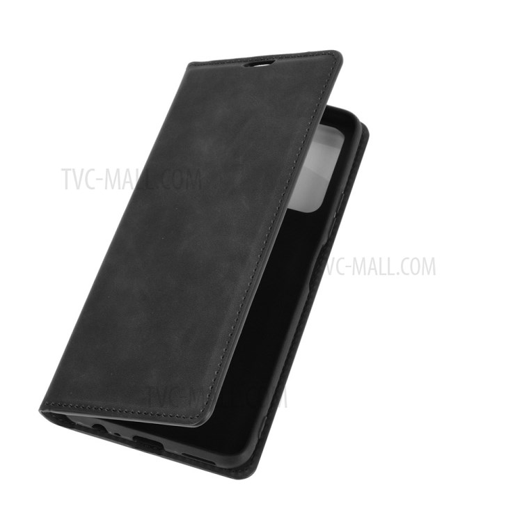 Skin-Touch Leather Flip Shell for Honor 10X Lite Wallet Stand Phone Case - Black-6