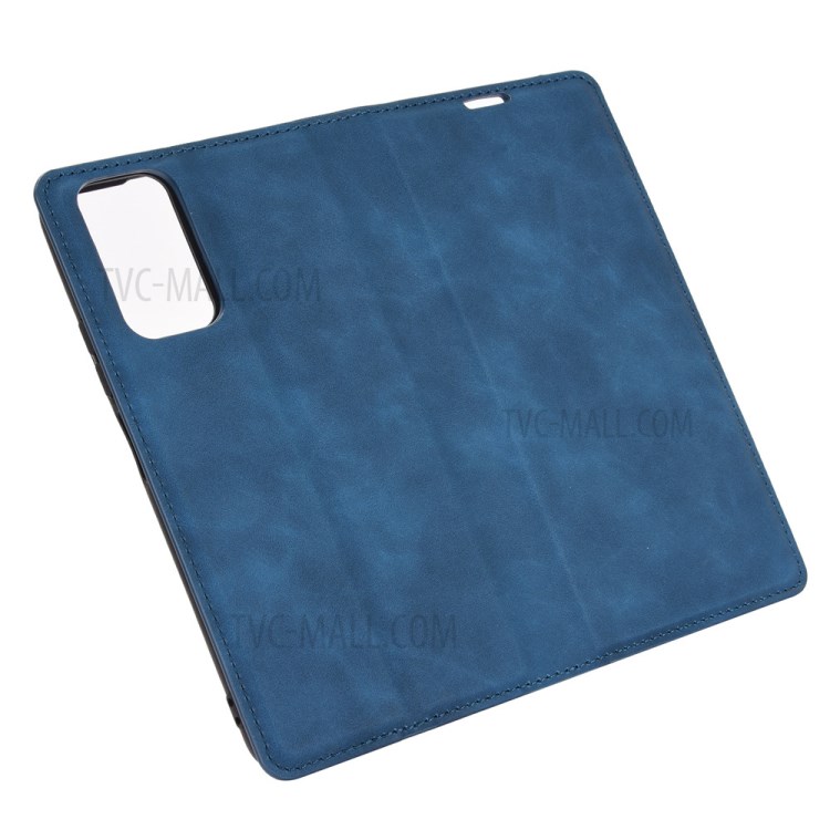 Skin-Touch Leather Flip Shell for Honor 10X Lite Wallet Stand Phone Case - Blue-5