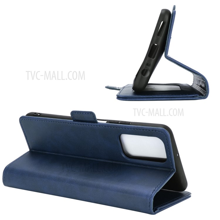 Double Clasp Flip Magnet Leather Case Cover for Honor 10X Lite - Blue-4