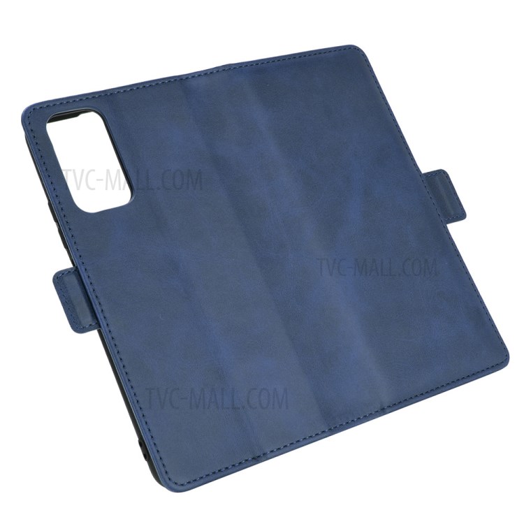 Double Clasp Flip Magnet Leather Case Cover for Honor 10X Lite - Blue-6