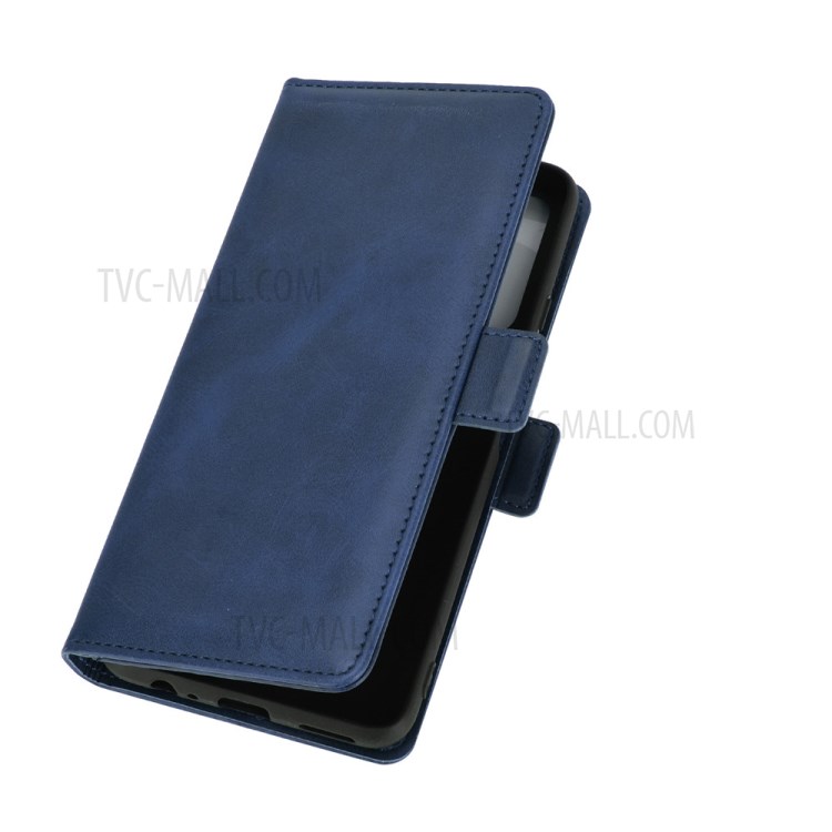 Double Clasp Flip Magnet Leather Case Cover for Honor 10X Lite - Blue-7