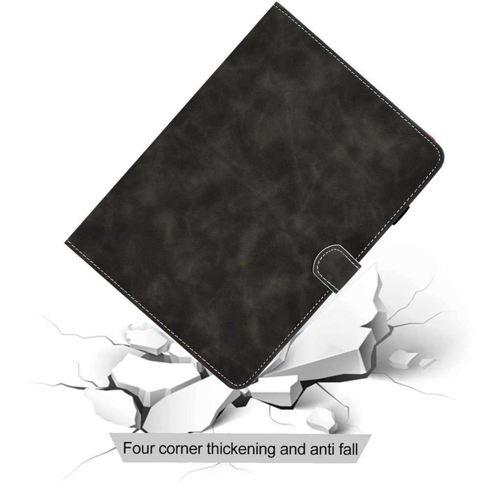 Microfiber Leather + Soft TPU Inner with Stand Case and Card Slots for Huawei MatePad T10/T10S - Black-10