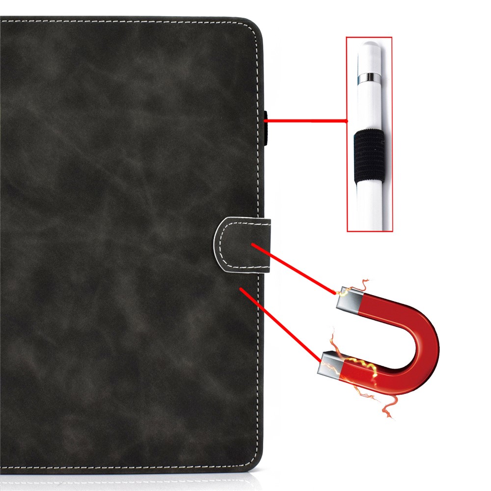 Microfiber Leather + Soft TPU Inner with Stand Case and Card Slots for Huawei MatePad T10/T10S - Black-11