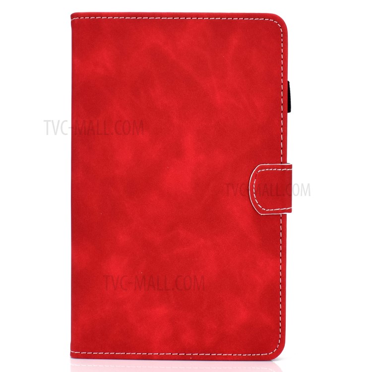 Microfiber Leather + Soft TPU Inner with Stand Case and Card Slots for Huawei MatePad T10/T10S - Red-2