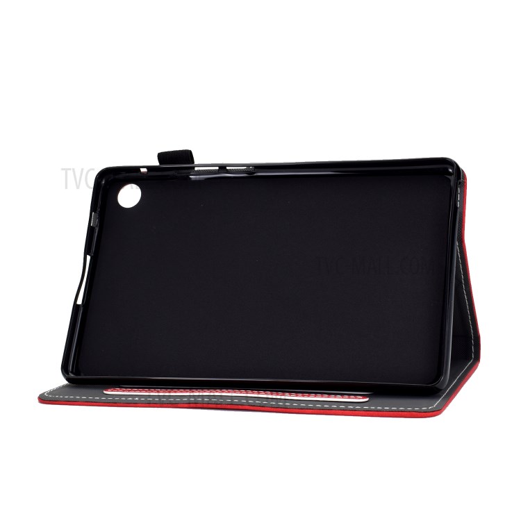 Microfiber Leather + Soft TPU Inner with Stand Case and Card Slots for Huawei MatePad T10/T10S - Red-6