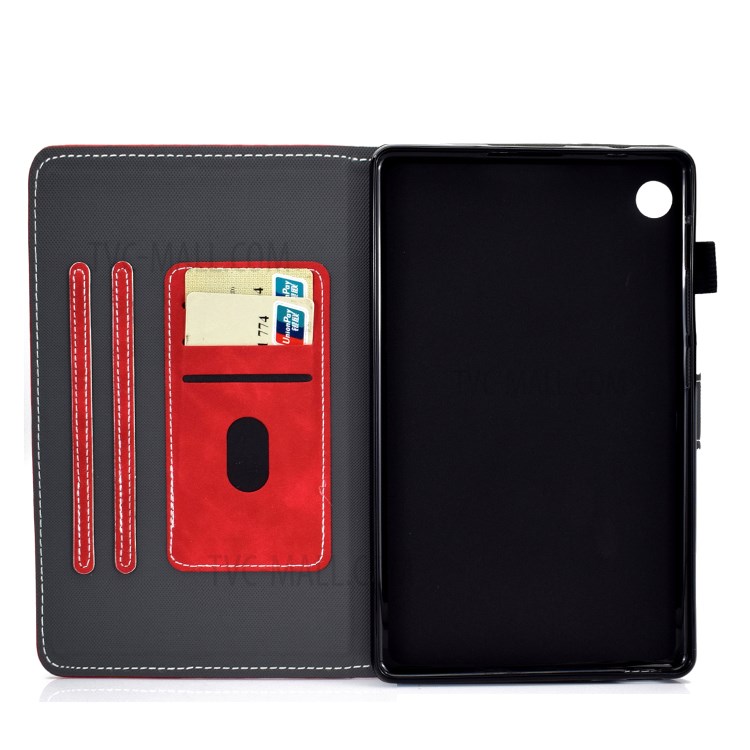 Microfiber Leather + Soft TPU Inner with Stand Case and Card Slots for Huawei MatePad T10/T10S - Red-8