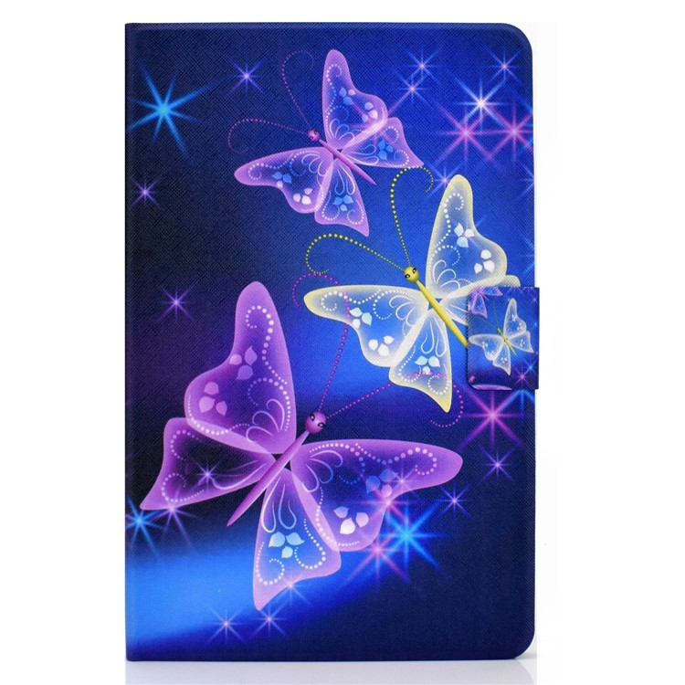 Pattern Printing Leather Stand for Huawei MatePad 10.4 (2020)/Honor V6 Tablet Shell - Purple Butterlies-2