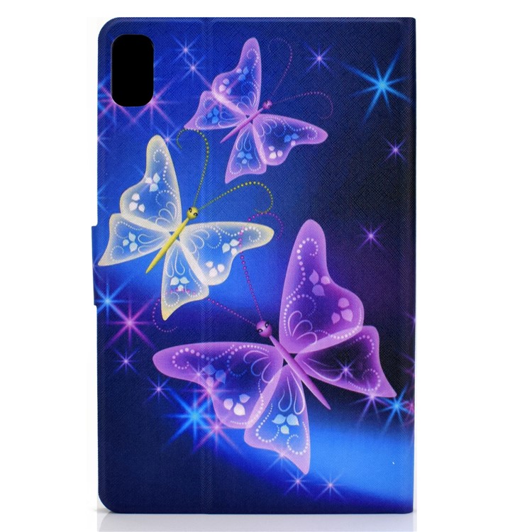 Pattern Printing Leather Stand for Huawei MatePad 10.4 (2020)/Honor V6 Tablet Shell - Purple Butterlies-3