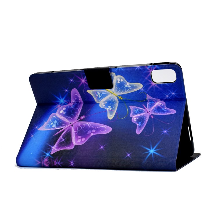 Pattern Printing Leather Stand for Huawei MatePad 10.4 (2020)/Honor V6 Tablet Shell - Purple Butterlies-4