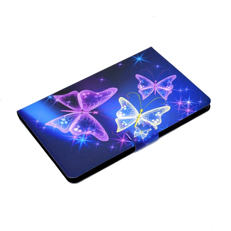 Pattern Printing Leather Stand for Huawei MatePad 10.4 (2020)/Honor V6 Tablet Shell - Purple Butterlies-5