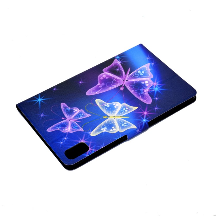 Pattern Printing Leather Stand for Huawei MatePad 10.4 (2020)/Honor V6 Tablet Shell - Purple Butterlies-6