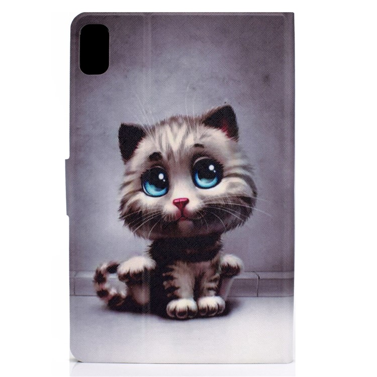 Pattern Printing Leather Stand for Huawei MatePad 10.4 (2020)/Honor V6 Tablet Shell - Cute Cat-3