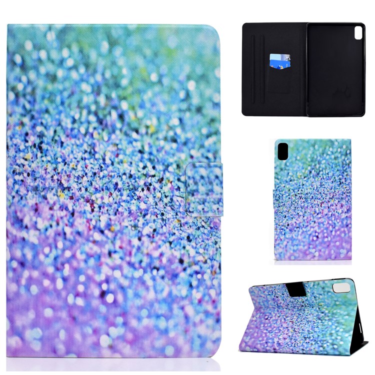 Pattern Printing Leather Stand for Huawei MatePad 10.4 (2020)/Honor V6 Tablet Shell - Shiny Blue-1