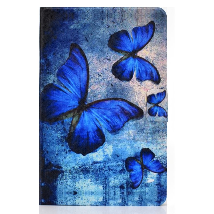 Pattern Printing Leather Stand for Huawei MatePad 10.4 (2020)/Honor V6 Tablet Shell - Blue Butterflies-2