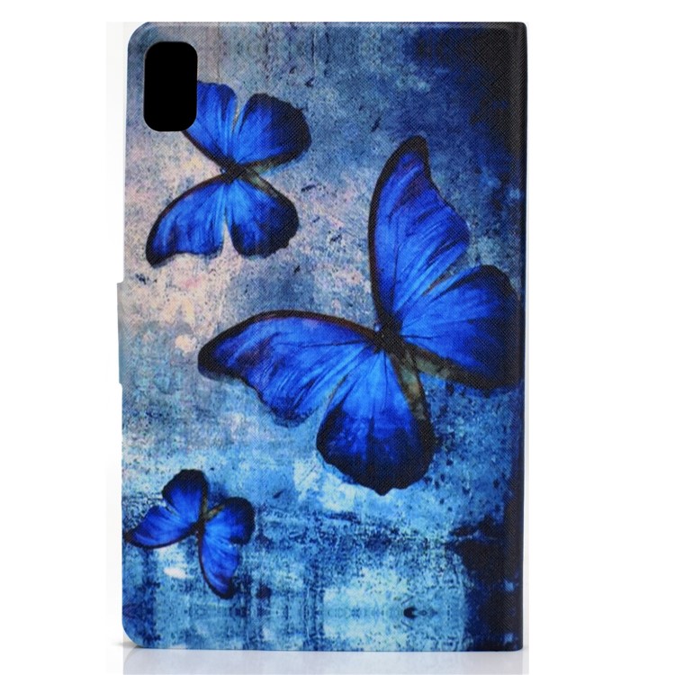 Pattern Printing Leather Stand for Huawei MatePad 10.4 (2020)/Honor V6 Tablet Shell - Blue Butterflies-3