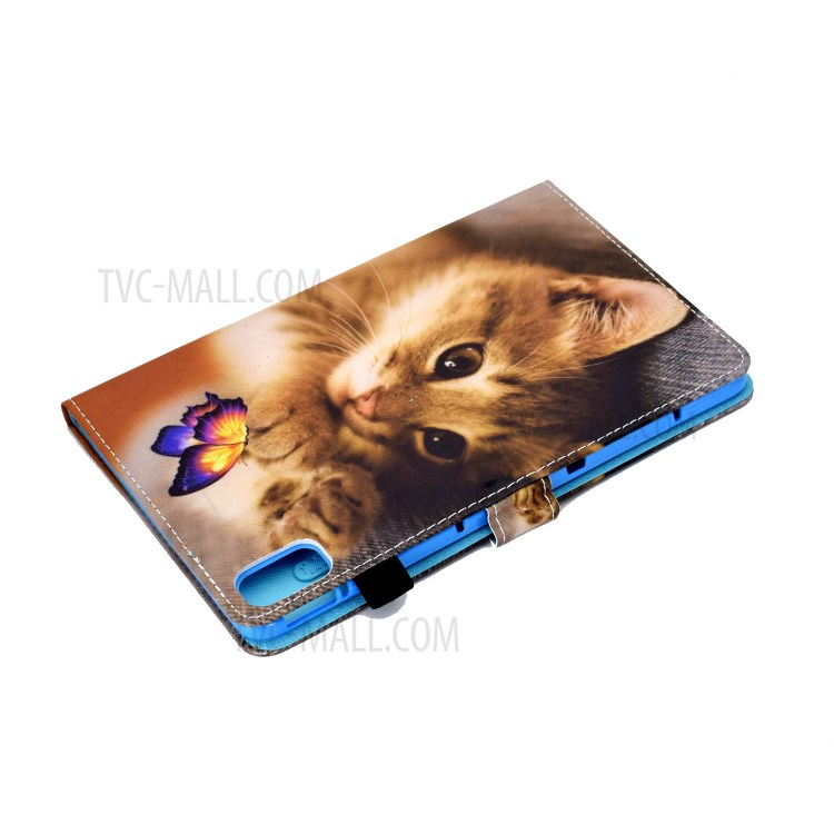 Stitching Design Pattern Printing Leather with Card Holder Tablet Cover for Huawei MatePad 10.4 (2020)/Honor V6 - Cat Butterfly-6