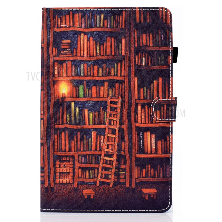 Stitching Design Pattern Printing Leather with Card Holder Tablet Cover for Huawei MatePad 10.4 (2020)/Honor V6 - Bookshelf-2