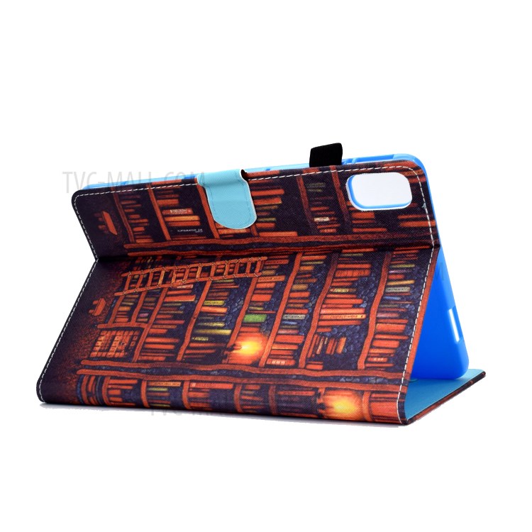 Stitching Design Pattern Printing Leather with Card Holder Tablet Cover for Huawei MatePad 10.4 (2020)/Honor V6 - Bookshelf-4
