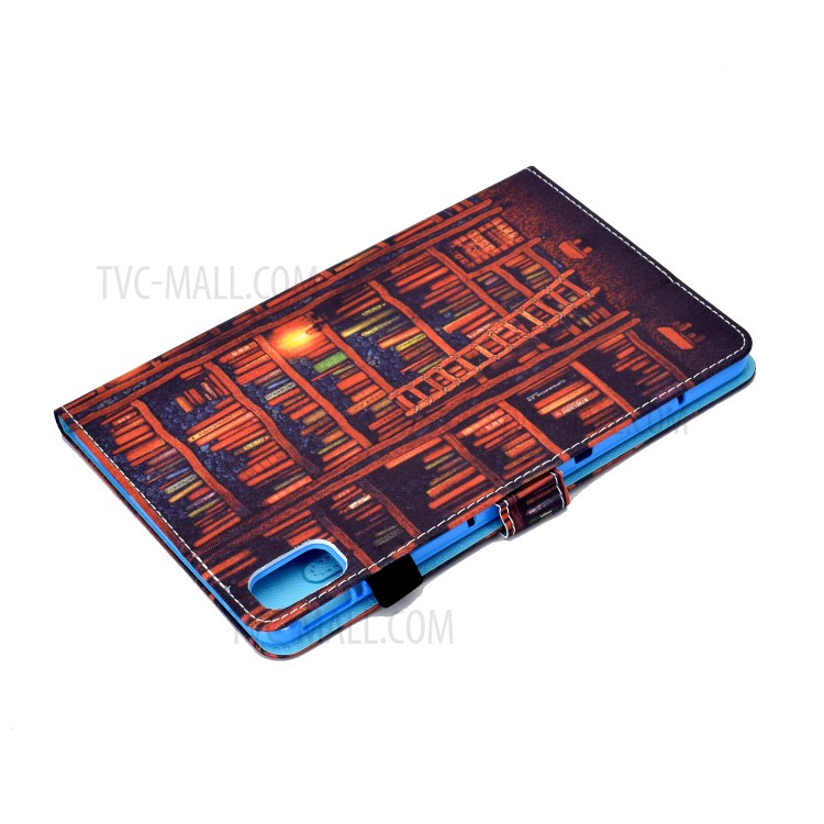 Stitching Design Pattern Printing Leather with Card Holder Tablet Cover for Huawei MatePad 10.4 (2020)/Honor V6 - Bookshelf-6