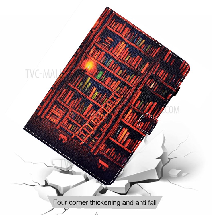 Stitching Design Pattern Printing Leather with Card Holder Tablet Cover for Huawei MatePad 10.4 (2020)/Honor V6 - Bookshelf-7