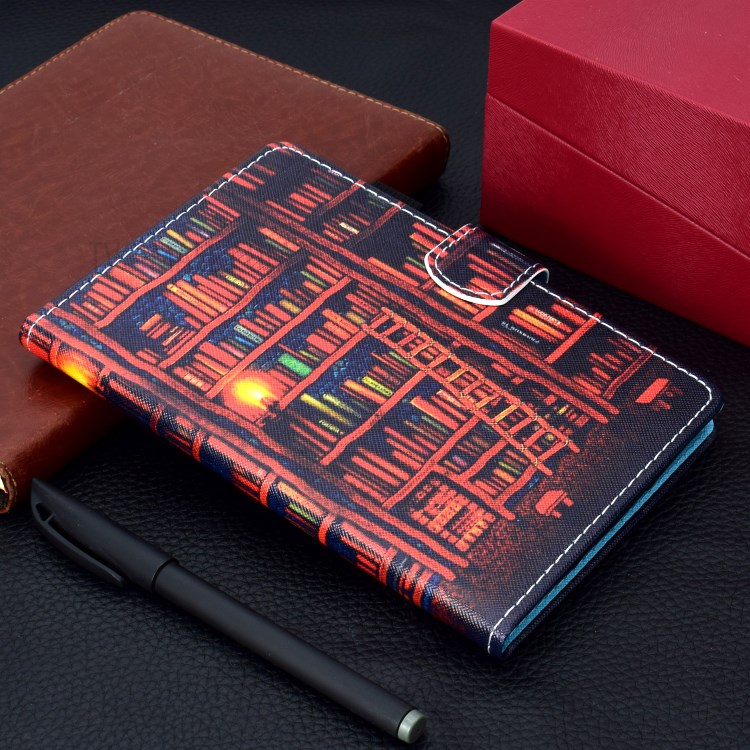 Stitching Design Pattern Printing Leather with Card Holder Tablet Cover for Huawei MatePad 10.4 (2020)/Honor V6 - Bookshelf-8