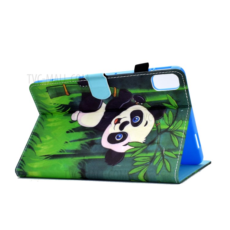 Stitching Design Pattern Printing Leather with Card Holder Tablet Cover for Huawei MatePad 10.4 (2020)/Honor V6 - Panda and Bamboo-4