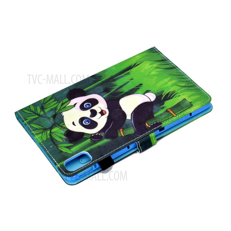 Stitching Design Pattern Printing Leather with Card Holder Tablet Cover for Huawei MatePad 10.4 (2020)/Honor V6 - Panda and Bamboo-6