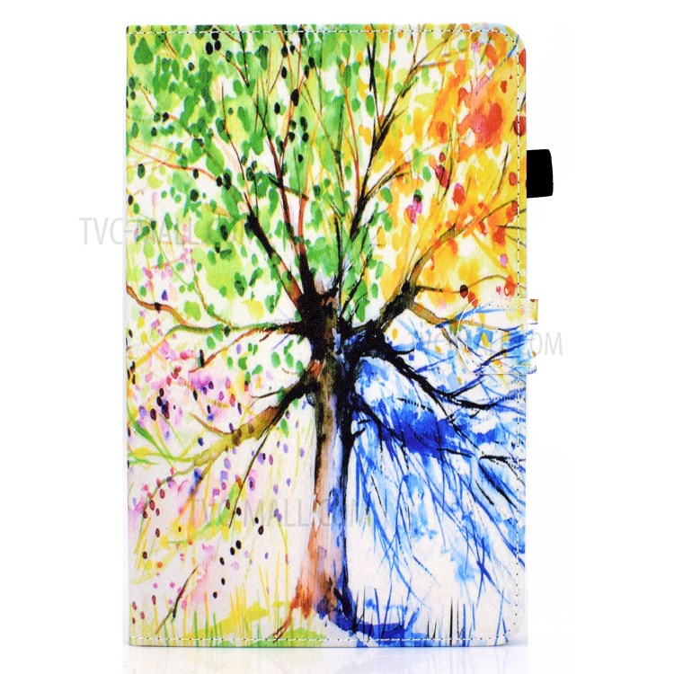 Stitching Design Pattern Printing Leather with Card Holder Tablet Cover for Huawei MatePad 10.4 (2020)/Honor V6 - Life Tree-2