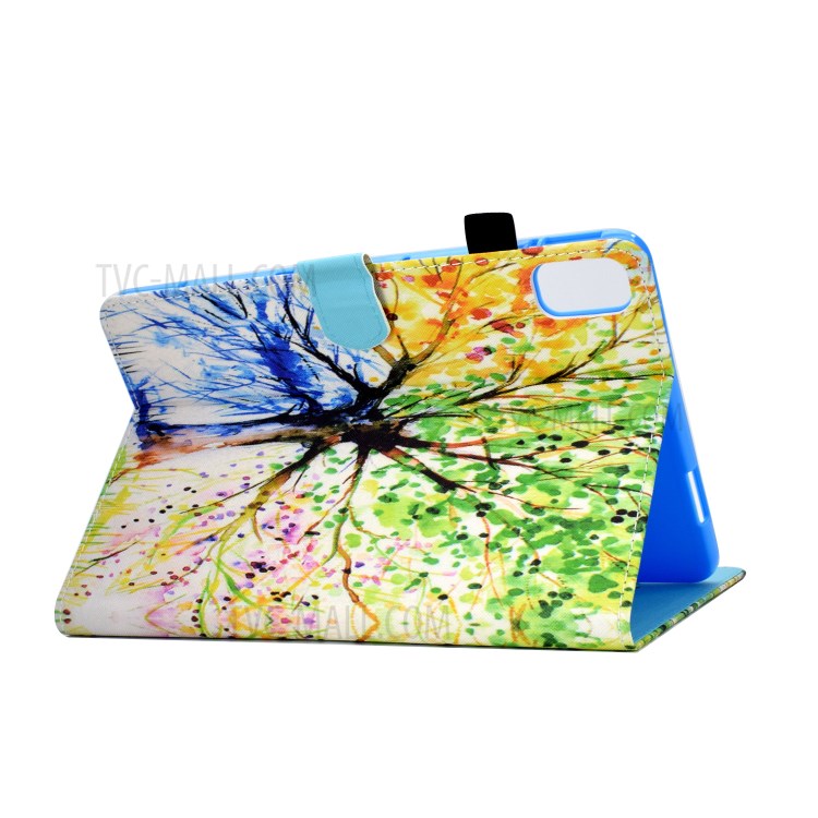Stitching Design Pattern Printing Leather with Card Holder Tablet Cover for Huawei MatePad 10.4 (2020)/Honor V6 - Life Tree-4