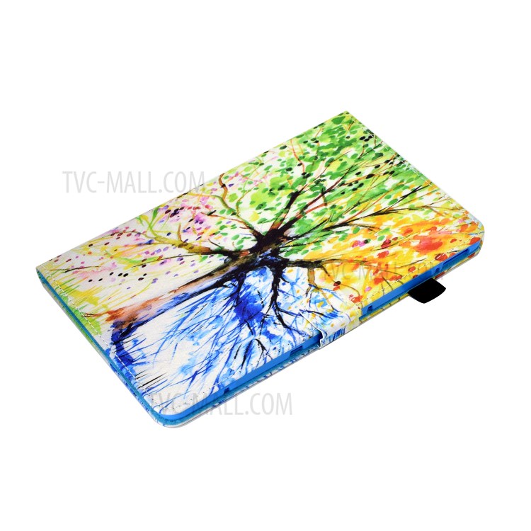 Stitching Design Pattern Printing Leather with Card Holder Tablet Cover for Huawei MatePad 10.4 (2020)/Honor V6 - Life Tree-5