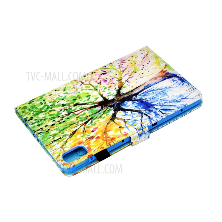 Stitching Design Pattern Printing Leather with Card Holder Tablet Cover for Huawei MatePad 10.4 (2020)/Honor V6 - Life Tree-6