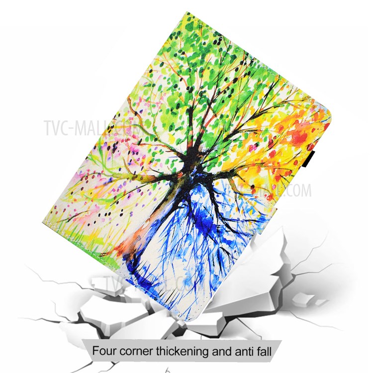 Stitching Design Pattern Printing Leather with Card Holder Tablet Cover for Huawei MatePad 10.4 (2020)/Honor V6 - Life Tree-7