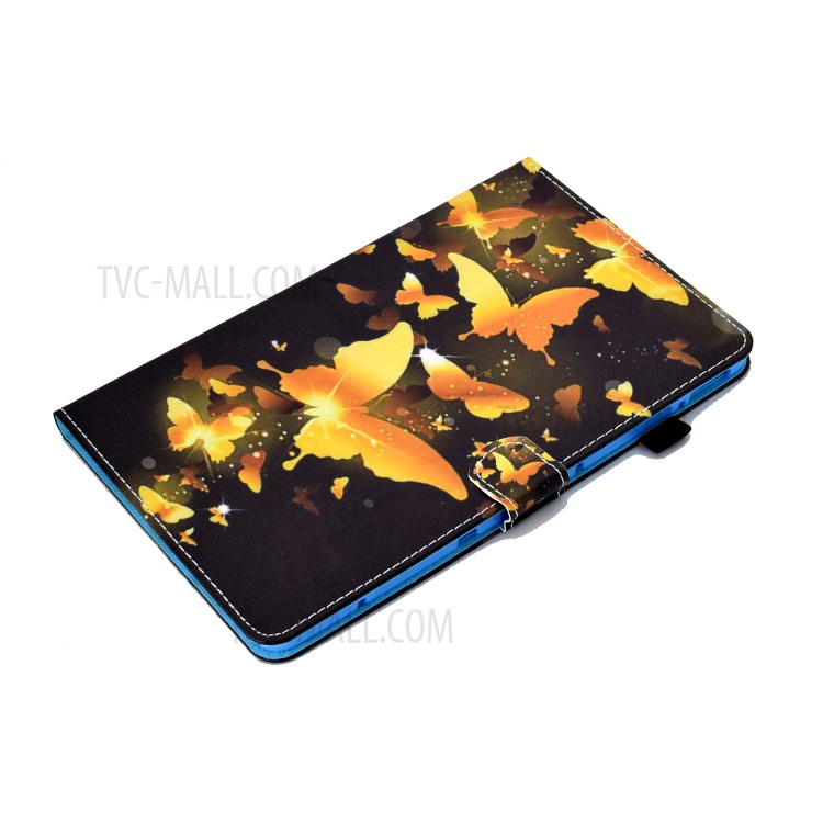 Stitching Design Pattern Printing Leather with Card Holder Tablet Cover for Huawei MatePad 10.4 (2020)/Honor V6 - Gold Butterflies-5